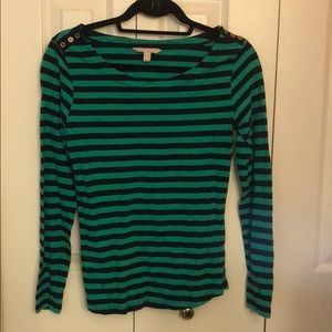 Banana republic petite striped tee size medium
